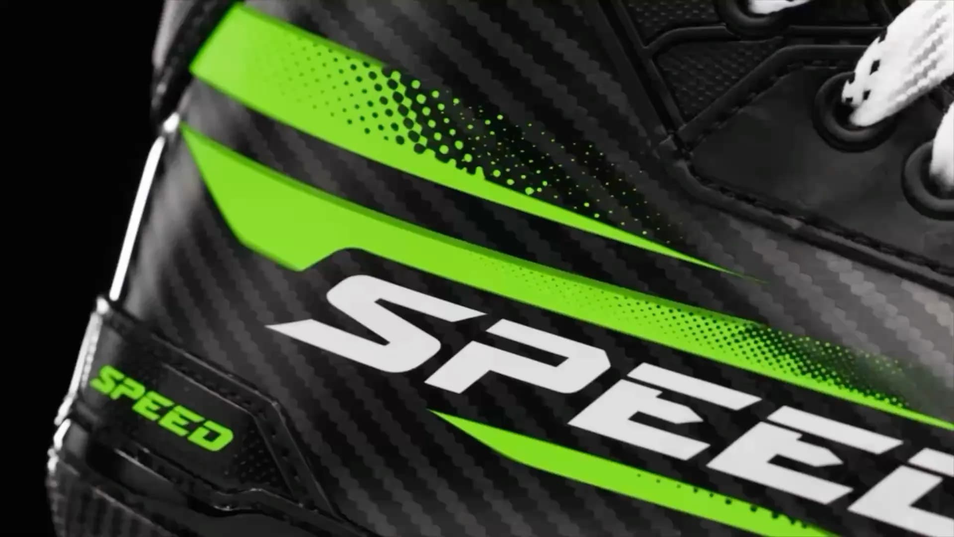 Close-up of a SPEED hockey skate